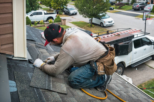 Professional Roofing technician working in Smithton, IL